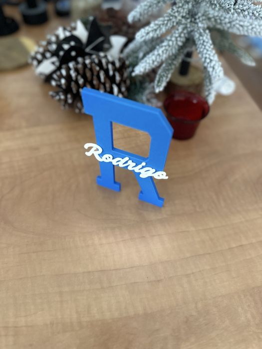 Decoração Letra + Nome 3D