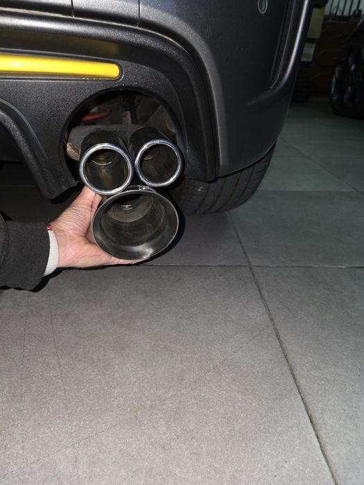 Ponteiras cromadas sracing 114mm