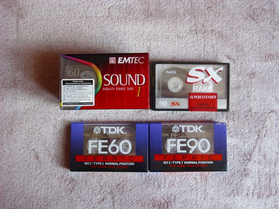 Kasety magnetofonowe - czyste - TDK, Emtec, Raks