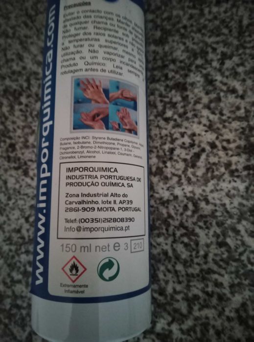 Spray para limpeza de mãos