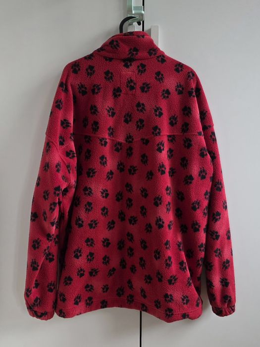 Jack Wolfskin vintage polar w łapki XXL czerwony rozpinany kurtka