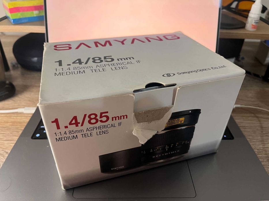 Samyang 85mm f/1.4 Sony E AS IF - stan jak nowy, oryginalne pudełko
