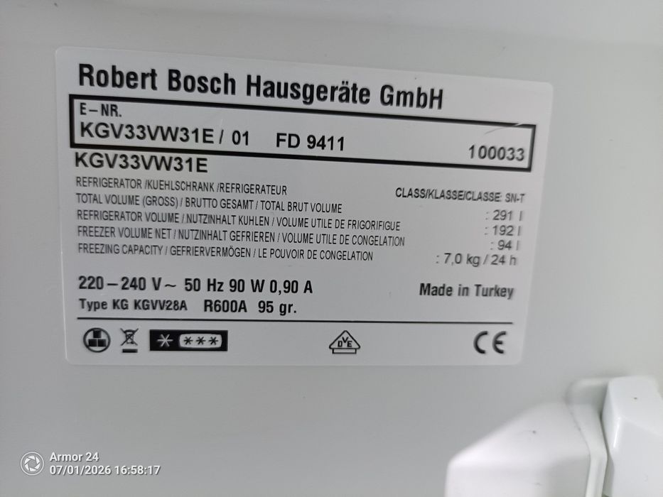 Lodówka Bosch biała