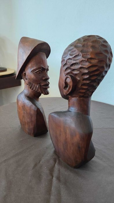 Arte africana - Estatueta em Pau Preto - Casal
