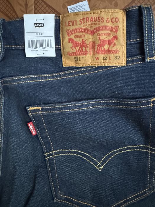 Levis slim 511 original 32/32 джинсы темно-синие мужские новые