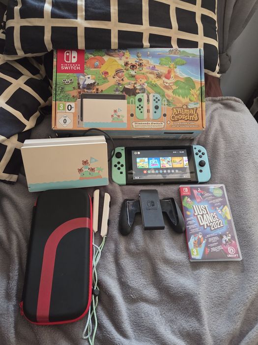 Nintendo Switch Animal Crossing New Horrizons edition + gry + akcessoria