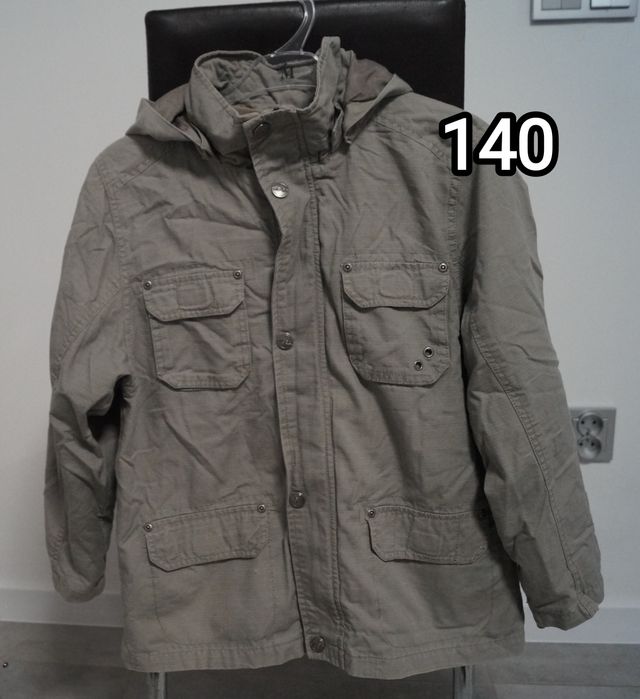 Parka, kurtka chłopięca 140 z podpinką dresową