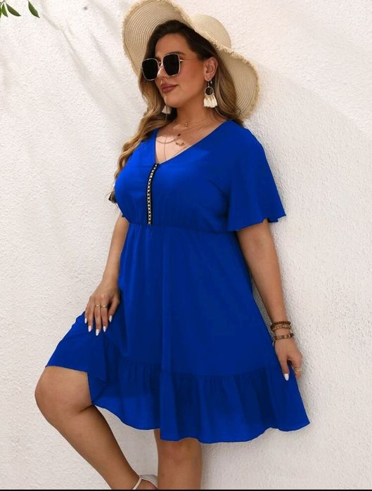 Sukienka niebieska SHEIN rozmiar 0XL / 42-44