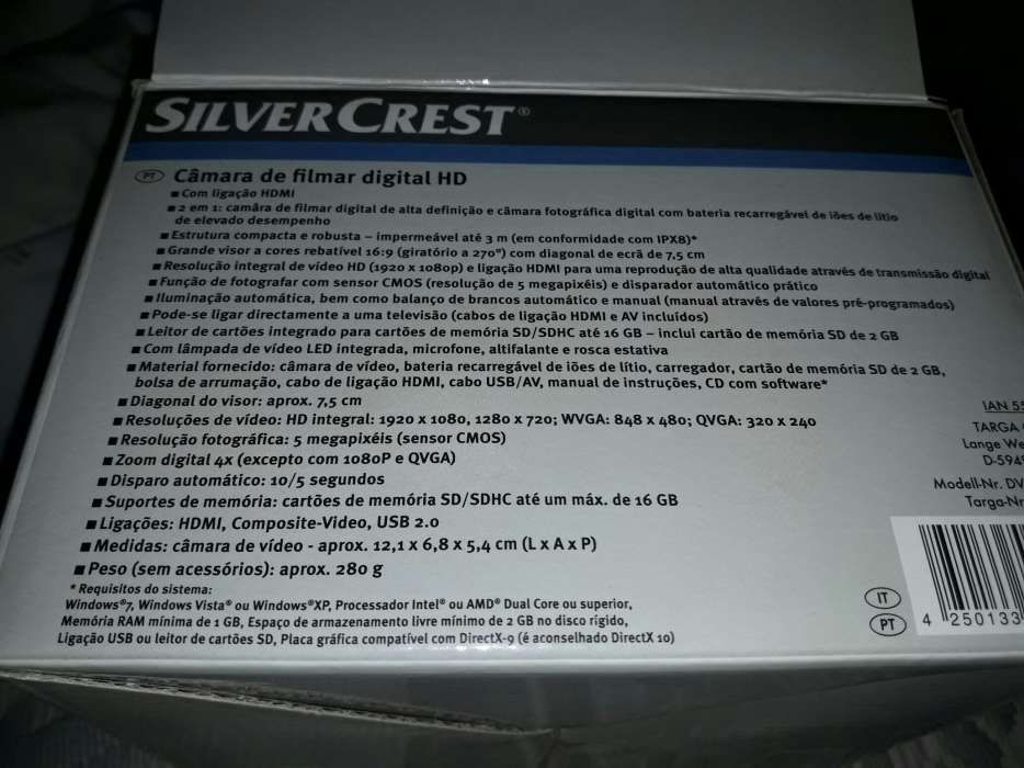 Câmara de filmar IP68. Para filmar debaixo de água