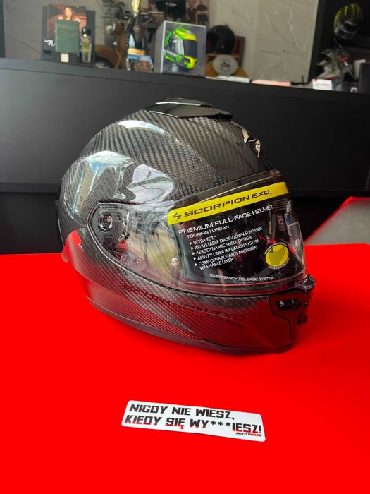 Kask motocyklowy SCORPION EXO EXO-1500 Carbon Air Solid Black !Pytaj o dostępność!