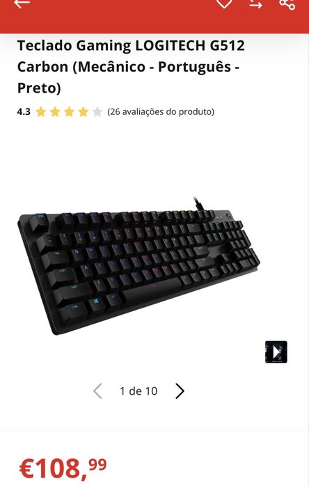 Teclado gamer carbon