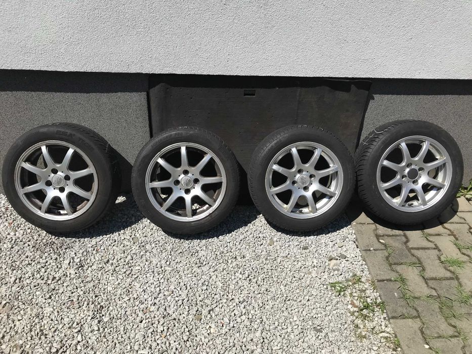 ALUFELGI R15 15" ET35 z oponami 185/55R15 82T M+S ESA+ Tecar SuperGrip