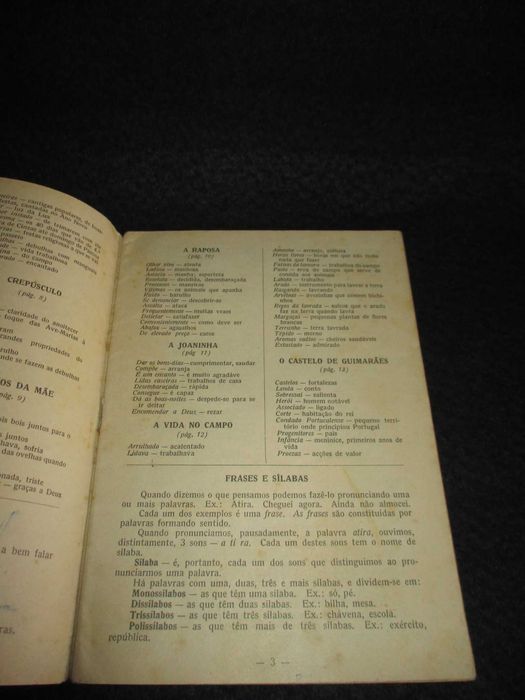 Livro Vocabulário e Gramática 3ª Classe Porto Editora