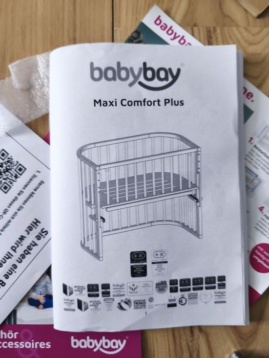 Mini łóżeczko, dostawka dla dziecka, antracyt,szary