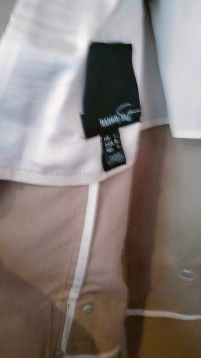 Jaqueta comprida mango algodao, blazer e trench