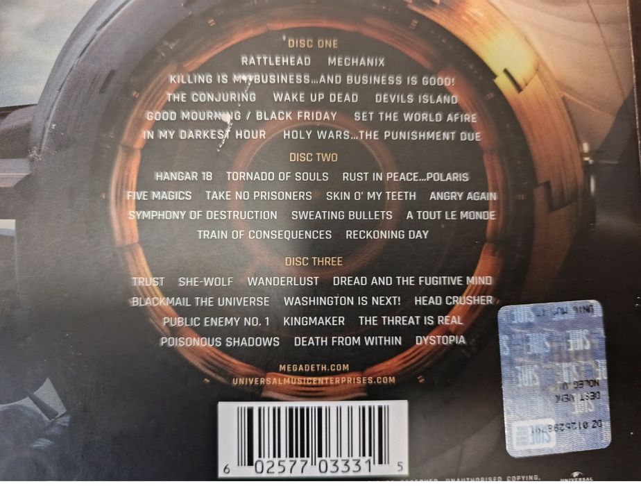 Megadeth " Warheads On Foreheads" (3 CD) box