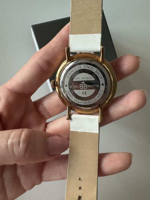 Zegarek biało-złoty Bijou Brigitte duża koperta