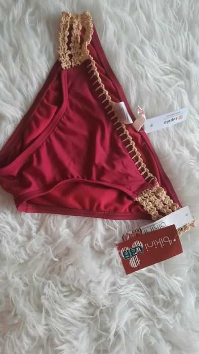 Nowe bordowe majtki od bikini BOHO