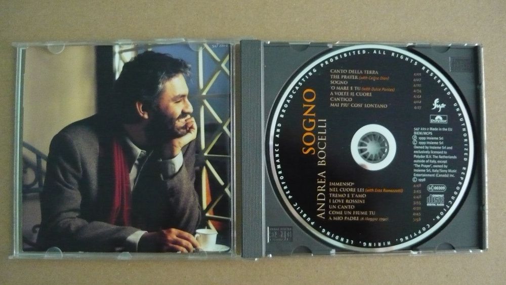 Andrea Bocelli Sogno płyta CD