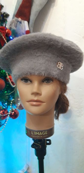 Beret damski alpakowy