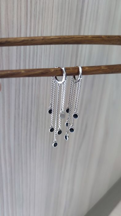 Срібні кульчики 925 з підвісками