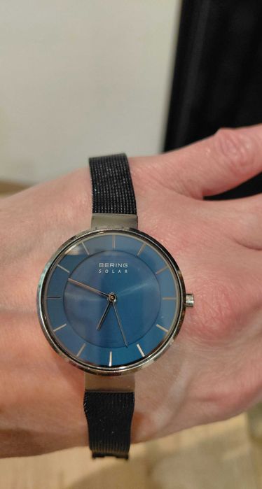 Bering Solar damski zegarek granatowy