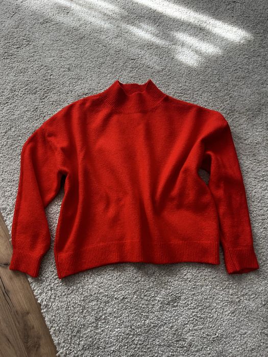 Czerwony sweter H&M L