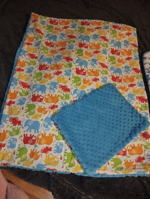 Kołderka minki+podusia+wkład do wózka