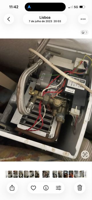 Aparelho de esquentar a agua a gaz