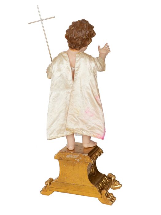 Menino Jesus com Peanha e Cruz prata | século XIX