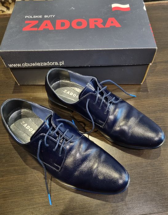 Eleganckie, granatowe buty męskie / młodzieżowe r. 41