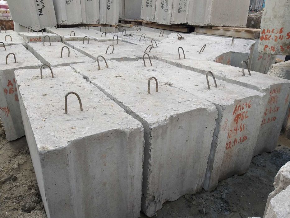 Фундаментні блоки сертифіковані від заводу.Всі розміри