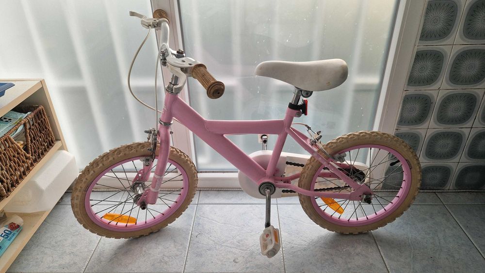 Bicicleta Criança Roda 16" 5-7 Anos Rosa Berg