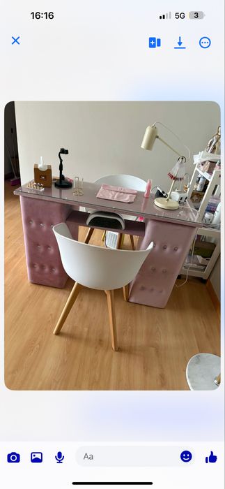 Conjunto mesa manicure e balcao