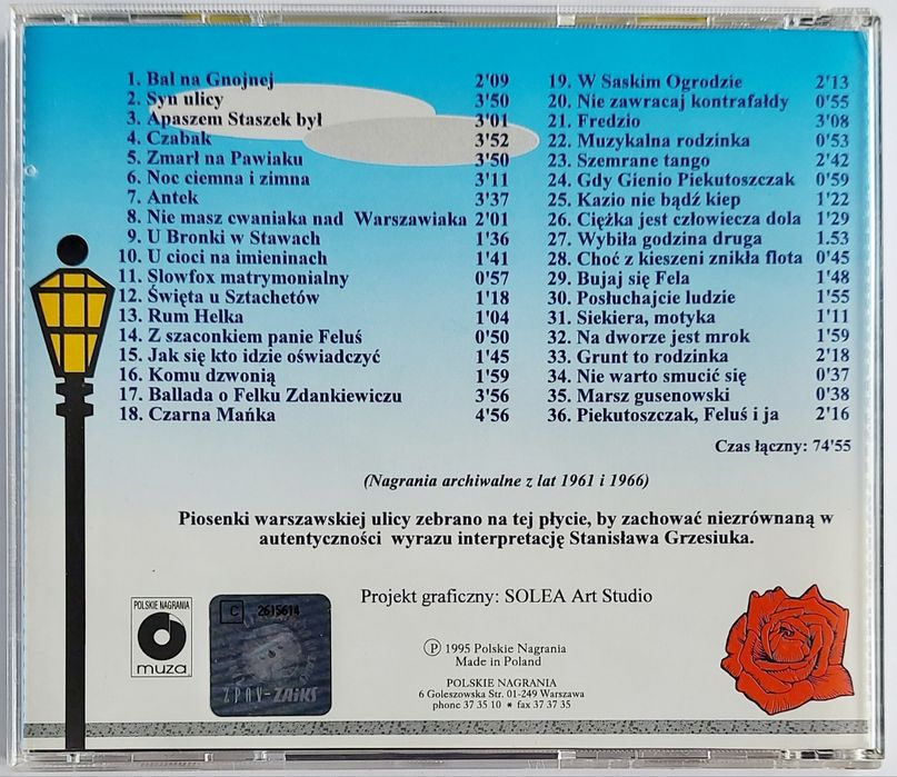 Stanisław Grzesiuk Szemrane Piosenki  1995r