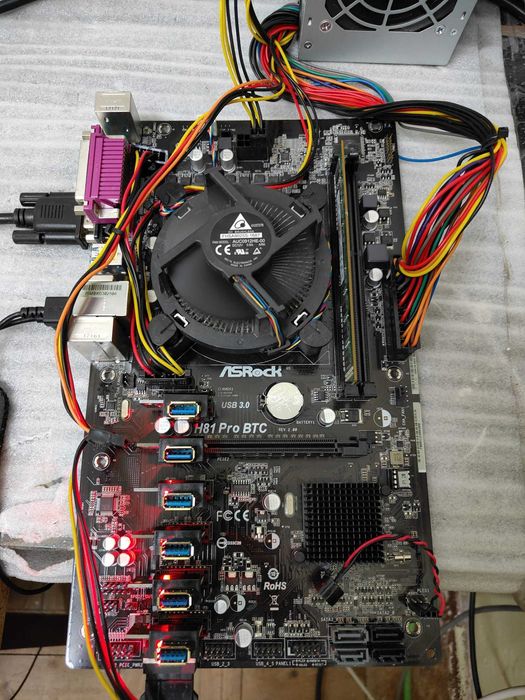 Motherboard Asrock H81 PRO BTC de 6 Slot PCI p/ 6 GPU MIning64729897250307124