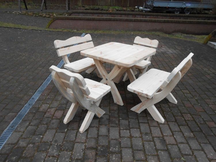 Meble ogrodowe z litego drewna ławki Stół stoły meble ogrodowe ławki