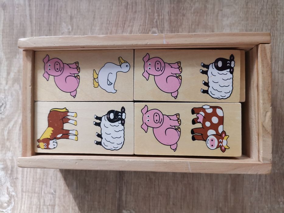 Bigjigs - Drewniane Domino - Farma