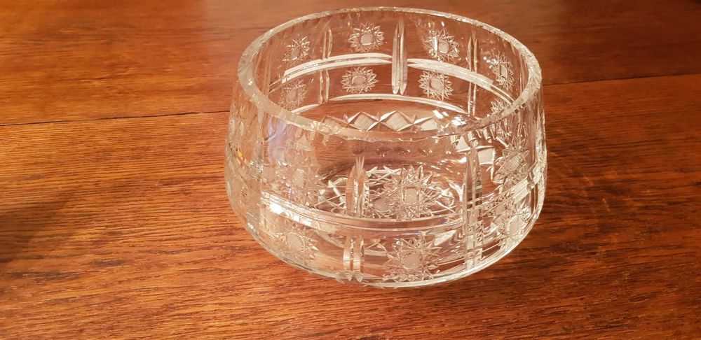 Duża salaterka kryształowa