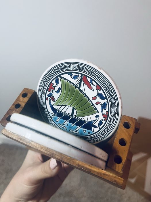 Podstawki ceramiczne starozytna grecja 3 szt hellada