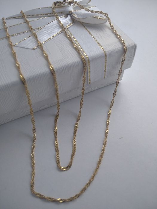 Złoty łańcuszek Singapur złoto 583 długość 52 cm 838