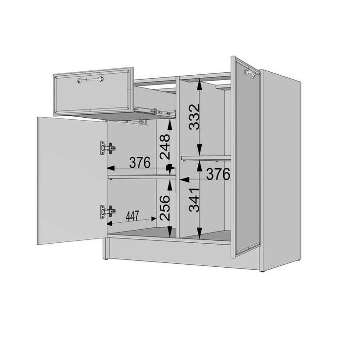 Тумба низ 80см модульні кухні кухонний шкафчик