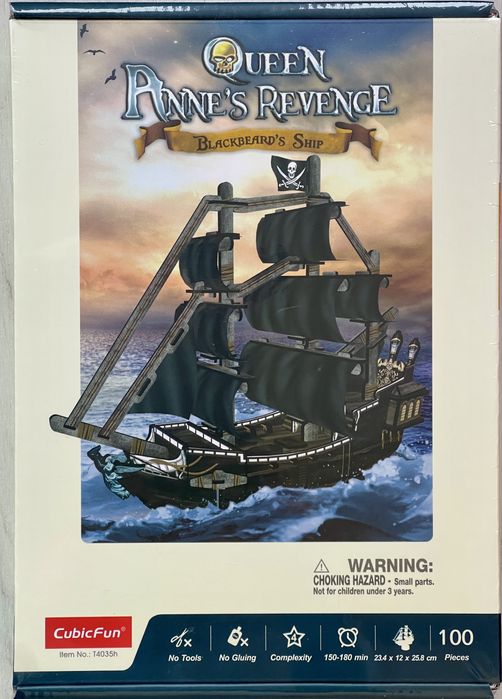 Пазл  Тривимірна головоломка конструктор Корабель Помста Королеви Анни