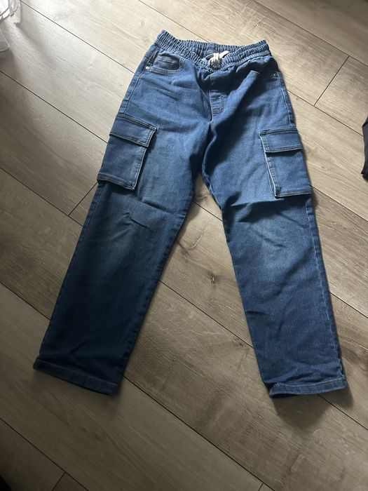 Джинси 134-140 широкі сині
