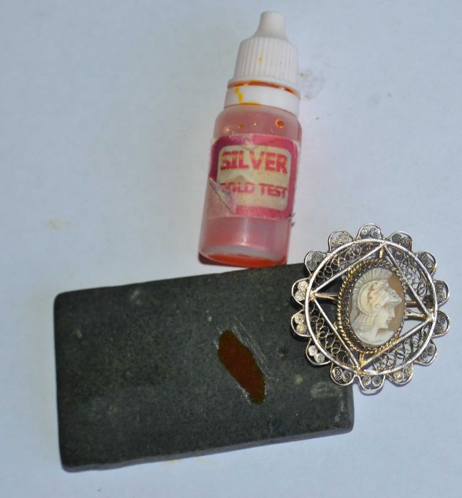 Anfinete Camafeu Antigo Em Prata