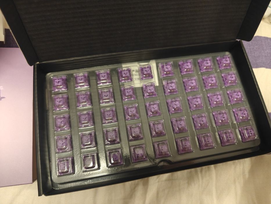 Akko lavander purple switches e switches tácteis silenciosos