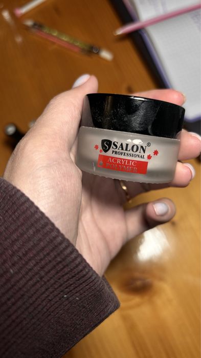 Набір для манікюру: гель-лаки, кісточка, акрилова пудра, дотс, пушер