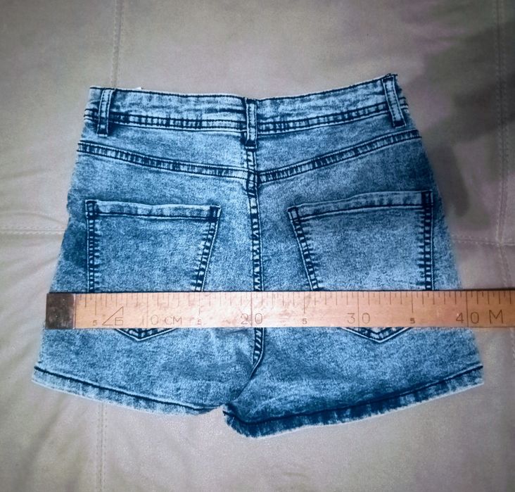 Джинсові шорти з завищеною талією, S/36,
