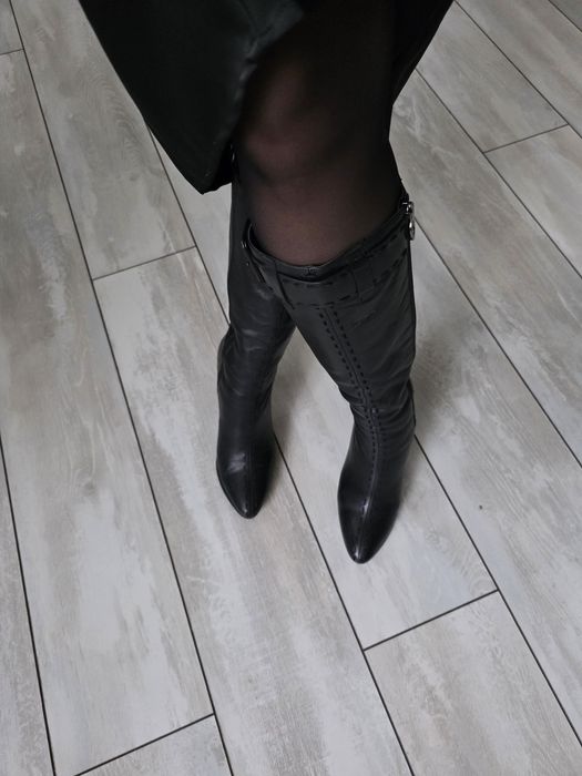 Жіночі зимові чоботи з натуральної шкіри 37 ( 24см)