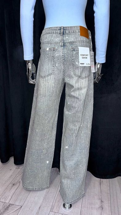 Jeansy w cyrkonie, całe się mienią :) spodnie premium!